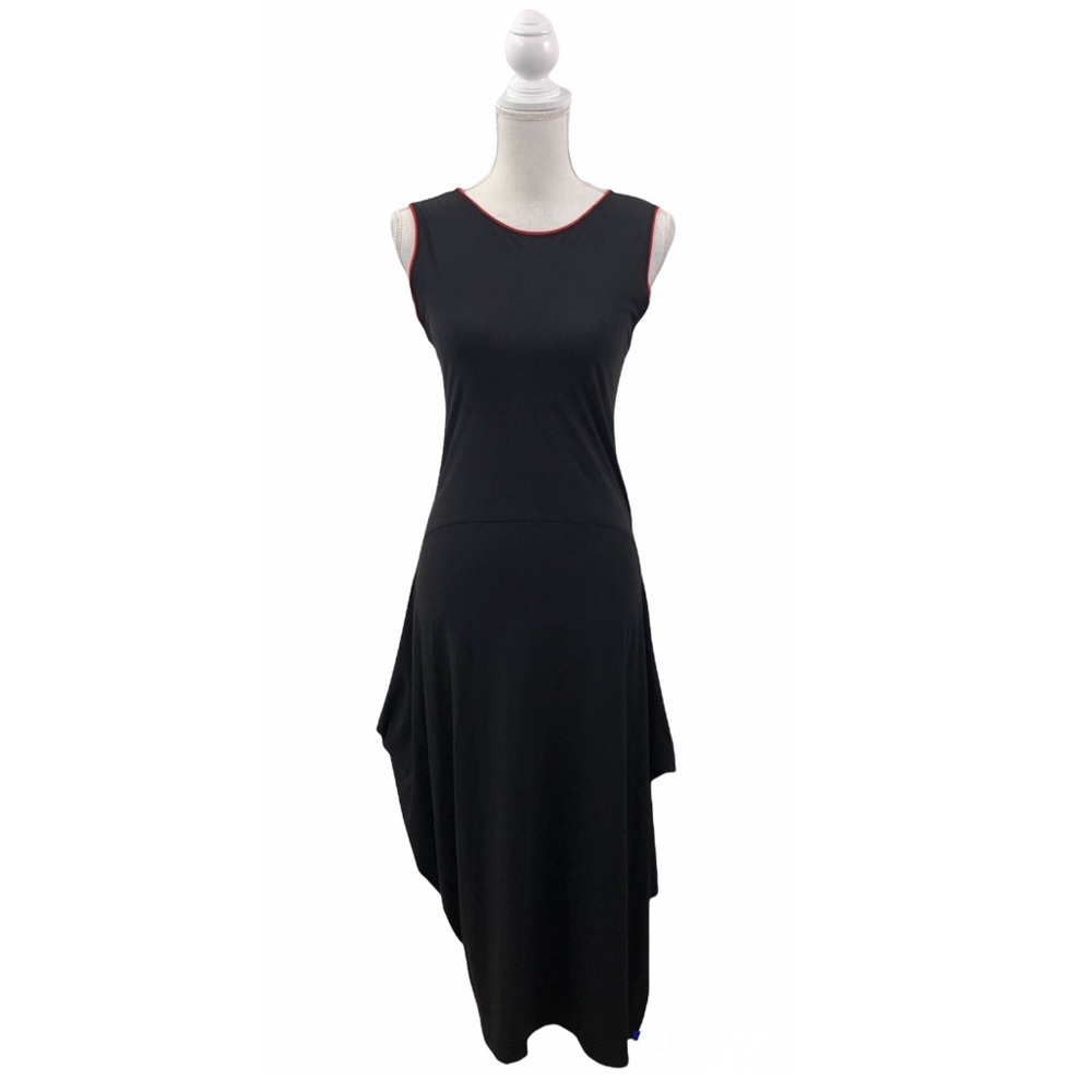 Marithe Francois Girbaud Dress dark gray with orange trim on sleeves